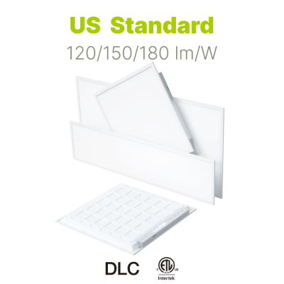 US Standard Backlit Panel Light 120/150/180 lm/W